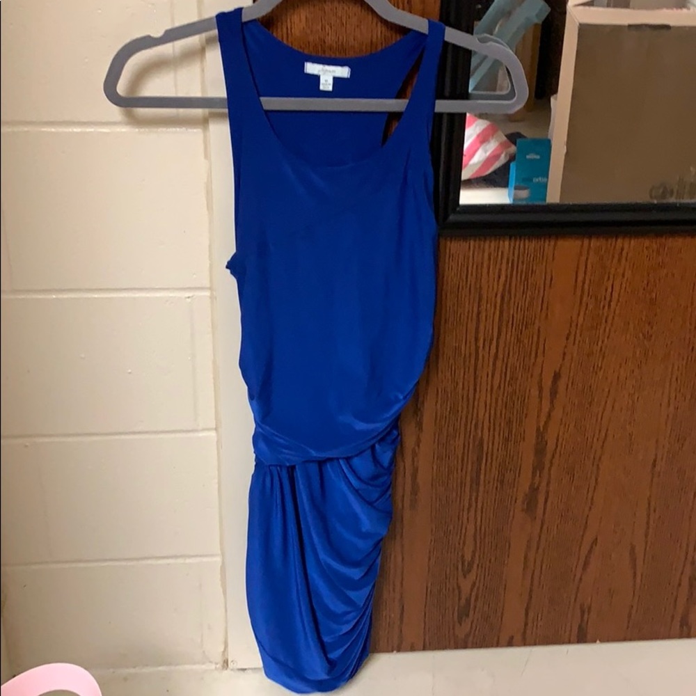 Blue tight dress